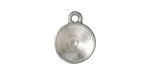 TierraCast Rhodium (plated) 12mm Round Drop Frame 14x18mm