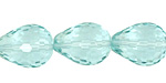 Aquamarine (syn) Faceted Teardrop 20x15mm