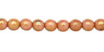 Czech Glass Luster Opaque Rose/Gold Topaz Round 6mm