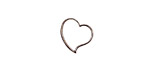 Stampt Antique Pewter (plated) Cutout Heart 12mm