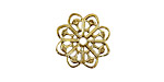 Stampt Antique Gold (plated) Ginkgo Filigree 20mm