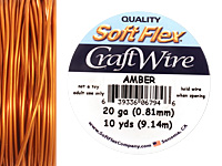 Soft Flex Amber Craft Wire 20 gauge, 10 yards