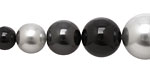 Grayscale Shell Pearl Mix Graduated Round 8-16mm