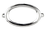 Nunn Design Sterling Silver (plated) Grande Oval Connector 44x25mm