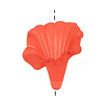 Lucite Padparadscha Trumpet Flower 35x28mm
