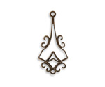 Vintaj Natural Brass Latticework Pendant 14x30mm