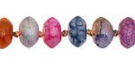 Rainbow Fire Agate Rondelle 5-7x12mm