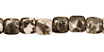 Black Tree Agate Puff Square 8mm