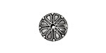 Pewter Roped Rondelle w/ Teardrops (Large Hole) 14x20mm