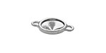 TierraCast Rhodium (plated) Faceted Link 21x14mm