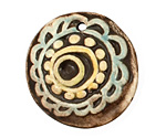 Jangles Ceramic Brown Flower Pendant 35-36mm