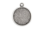 Nunn Design Antique Silver (plated) Double Sided Bezel Pendant 23x27mm