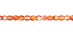Czech Fire Polished Glass Dual Coated Fuschia/Tangerine Round 4mm