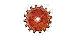 C-Koop Enameled Metal Ruby Red Closed Gear 19mm
