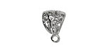Silver (plated) Large Filigree Bail 12x18mm