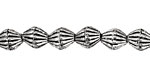 Pewter Corrugated Bicone 6x5mm