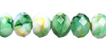 Spearmint Crystal Faceted Rondelle 8mm