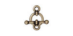 TierraCast Antique Brass (plated) 3/8" Anna Toggle Clasp 10x13mm, 16mm bar