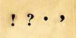 Punctuation Metal Stamp Set w/ Stand 12pc