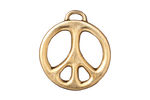 TierraCast Gold (plated) Peace Pendant 24x27mm