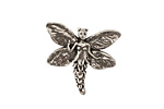 Green Girl Pewter Fairy Button 23x21mm