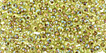 TOHO Rainbow Peridot (with Gold Lining) Magatama 3mm Seed Bead