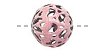 Painting with Fire Torch Fired Enamel Tallow Pink/Geranium Pink Arabesque Round 20mm