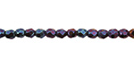 Czech Fire Polished Glass Iris Blue Round 3mm