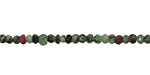 Ruby Zoisite Faceted Rondelle 2x4mm