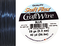 Soft Flex Blue Craft Wire 28 gauge, 40 yards