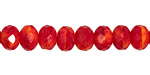 Czech Glass Cherry Crush Fire Polished Rondelle 6x9mm