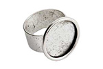 Nunn Design Silver (plated) Large Circle Adustable Ring 21mm
