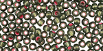 TOHO Olivine (with Frosted Silver & Pink Lining) Round 6/0 Seed Bead