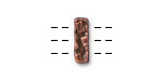TierraCast Antique Copper (plated) Rock & Roll 3-Hole Bar 5x14mm