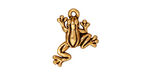 TierraCast Antique Gold (plated) Leap Frog Charm 16x18mm