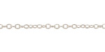 Sterling Silver Small Flat Textured Line Oval Cable Chain
