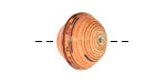 African Paper (orange, mocha) Bicone 14-15x16-17mm