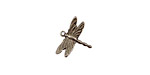 Stampt Antique Pewter (plated) Dragonfly Charm 15x13mm