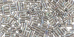TOHO Transparent Rainbow Gray Bugle #1 Seed Bead