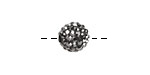 Jet Hematite Pave (w/ Preciosa Crystals) Round 10mm