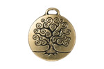 TierraCast Antique Gold (plated) Tree of Life Pendant 24x26mm