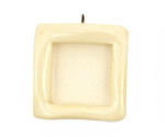 Jangles Ceramic Eggshell Square Bezel 28-29x31-32mm