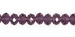 Amethyst Crystal Faceted Rondelle 8mm