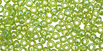 TOHO Transparent Rainbow Lime Green Round 6/0 Seed Bead