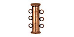 Antique Copper (plated) 3 Loop Magnetic Slide Clasp 10x20mm