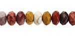Mookaite Faceted Rondelle 10mm