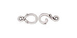 TierraCast Antique Silver (plated) Vine Hook & Eye Clasp 13x7mm