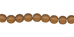 Czech Glass Matte Smoky Topaz Round 6mm