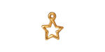 TierraCast Gold (plated) Open Star Charm 11x13mm