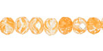 Czech Glass Squash Fire Polished Rondelle 5x7mm